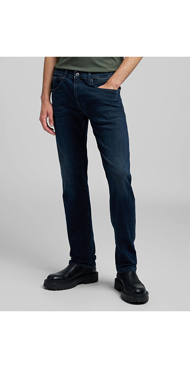 その他 Ehre ストレートフィットGROVER Hyper Flex ブルーブラックデニム